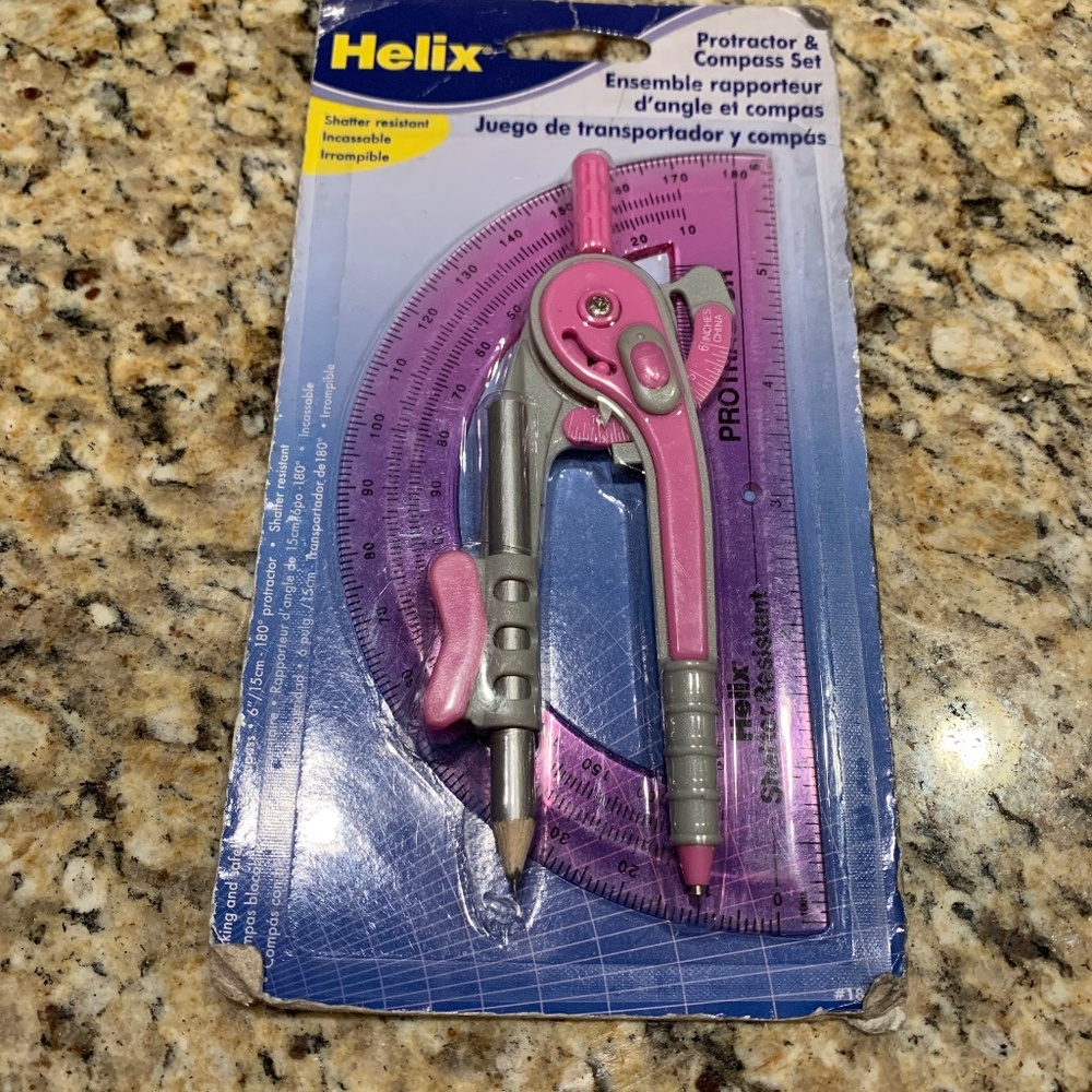 Helix NWT Protractor and Compass Set